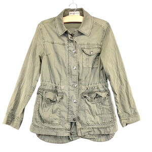 Marrakech Women's Full Zip Military Utility Jacket Green XS Long Sleeve Pockets